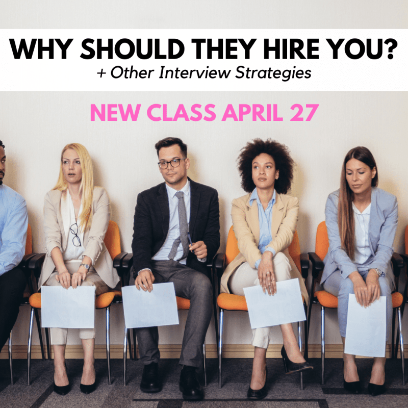 Why Should They Hire You? New Class With Sandy&nbsp;Adams