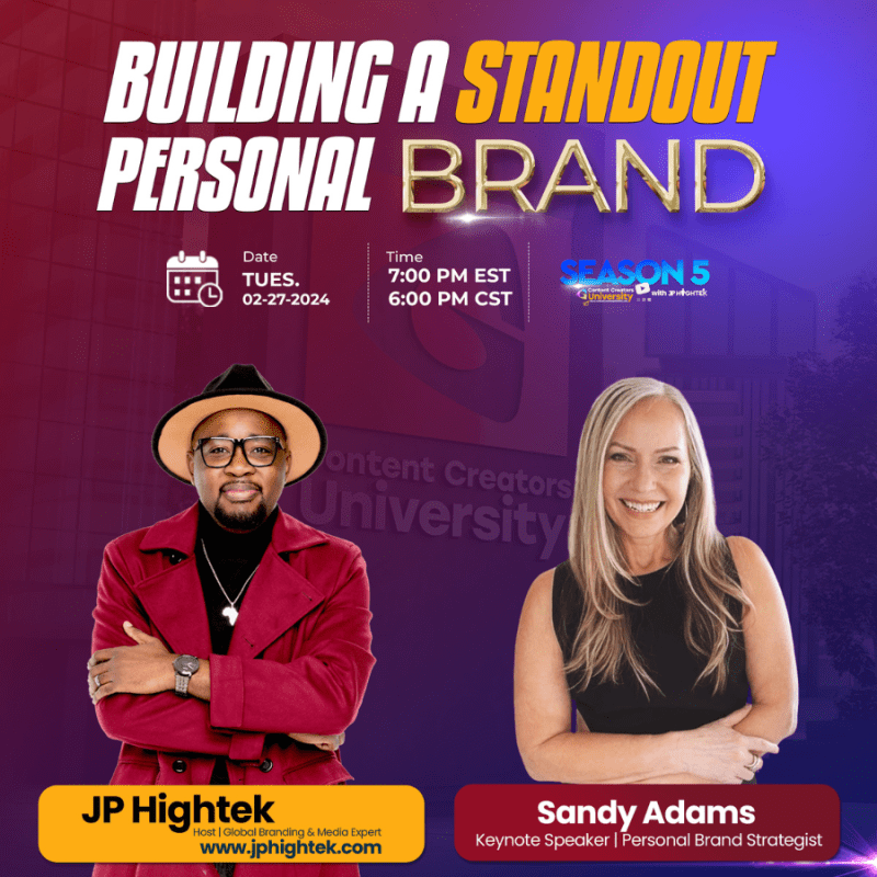 “The Secret to Building A Standout Personal Brand” Sandy Adams on Content Creator&nbsp;University